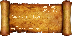 Puskár Tibor névjegykártya